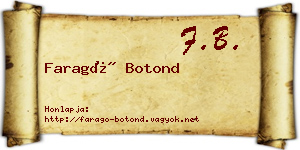 Faragó Botond névjegykártya